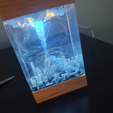 Unique Godzilla Gifts - Handcrafted Resin Lamp with Atomic Blast