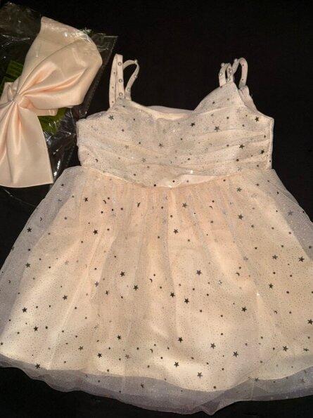 TinyTulle Sparkling Pink Tulle Starry Sky Princess Dress for Baby Girls