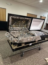Black and Gold Metal Oversize Casket (Coffin) - Titan Atlas