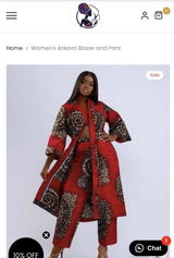 Women's Ankara Blazer and Pant