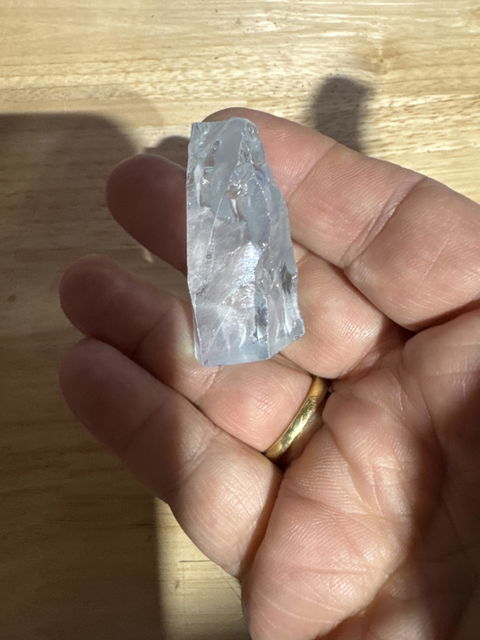 Ice Blue Cubic Zirconia Faceting Rough for Gem Cutting - Various Sizes