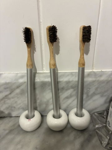 Photo from Amanda M.'s review of Natural Bristle Toothbrush System (Starter Pack)