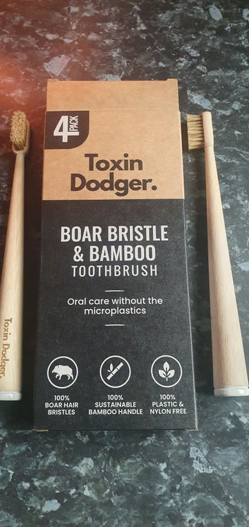 Photo from Anonymous's review of Boar or horse bristle toothbrush (4 Pack)