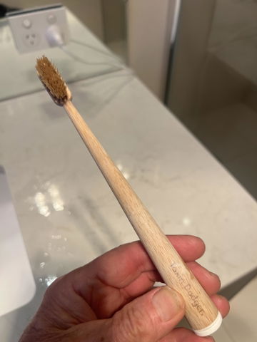 Photo from Geoffrey N.'s review of Boar or horse bristle toothbrush (4 Pack)