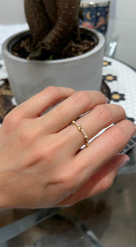 Pave Pyramid 14k Gold Vermeil Ring