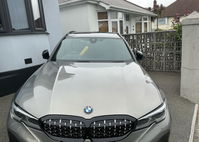 Fits BMW 3 Series G20 G21 2019-2022 Front Kidney Grilles Gloss Black & Silver