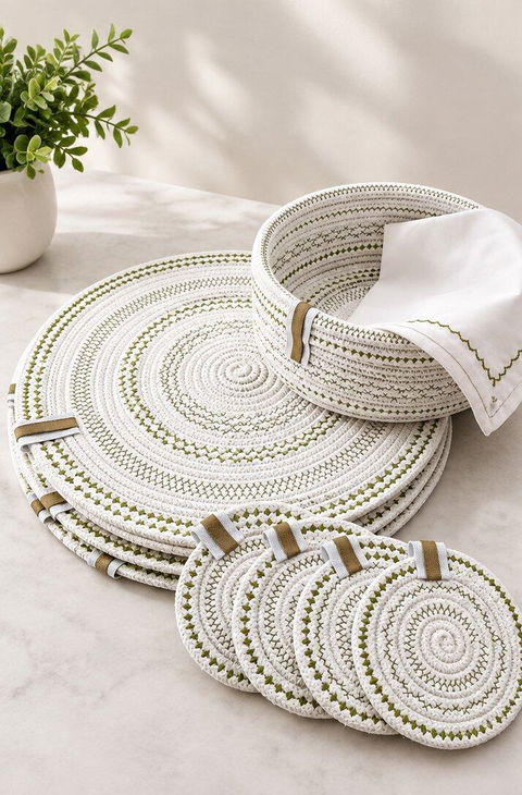 Cordón de polycotton trenzado de 6 mm
