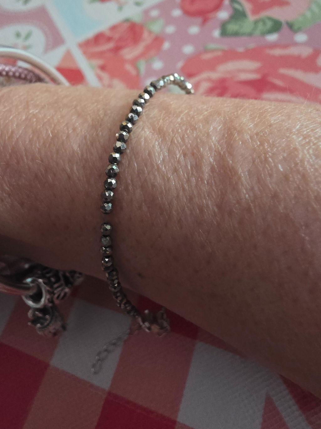 Pulsera de Pirita Facetada con Plata de Ley ~ Abundancia y Confianza en Cada Detalle