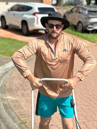 Lightweight UPF 50+ Sun Shirt – Women & Men - Sandstorm Brown | Troppo