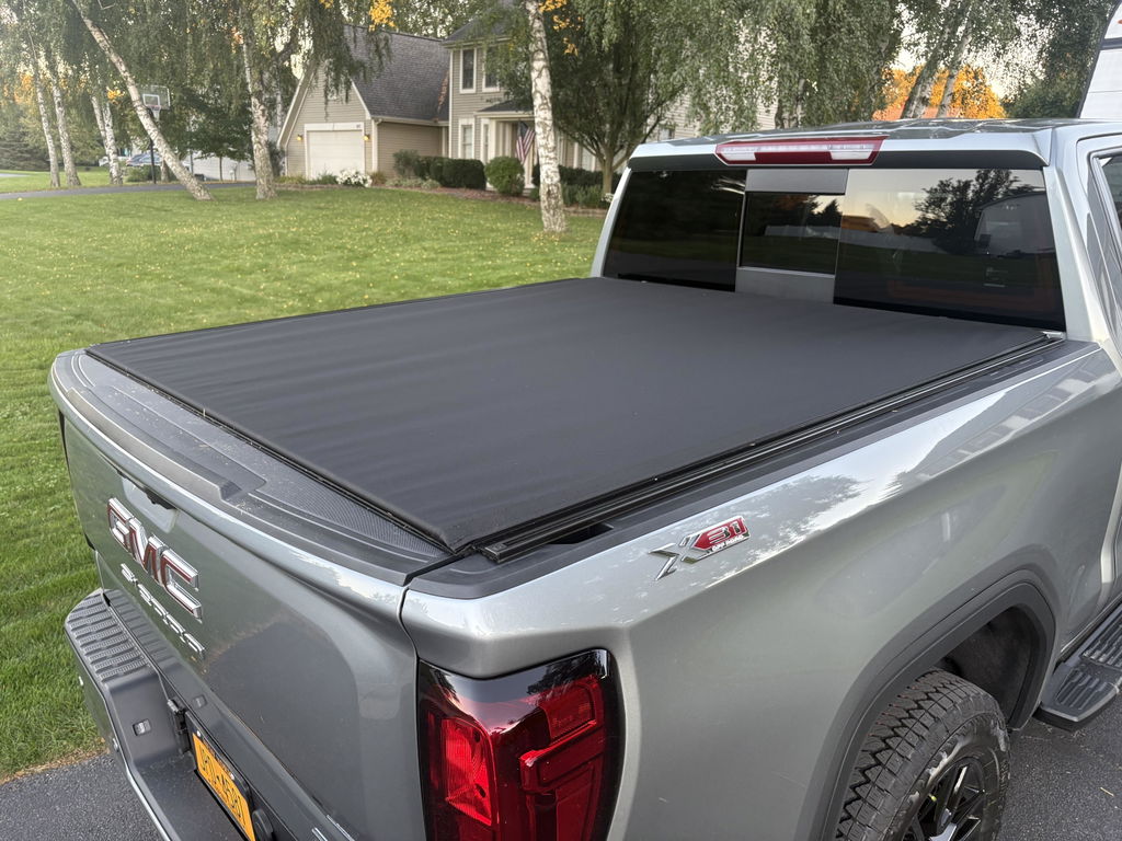 TruXedo Pro X15 TS Soft Roll-Up Tonneau Cover w/ T-Slot Rails For 19-26 GMC/Chevrolet Sierra/Silverado 1500 5'8" Bed
