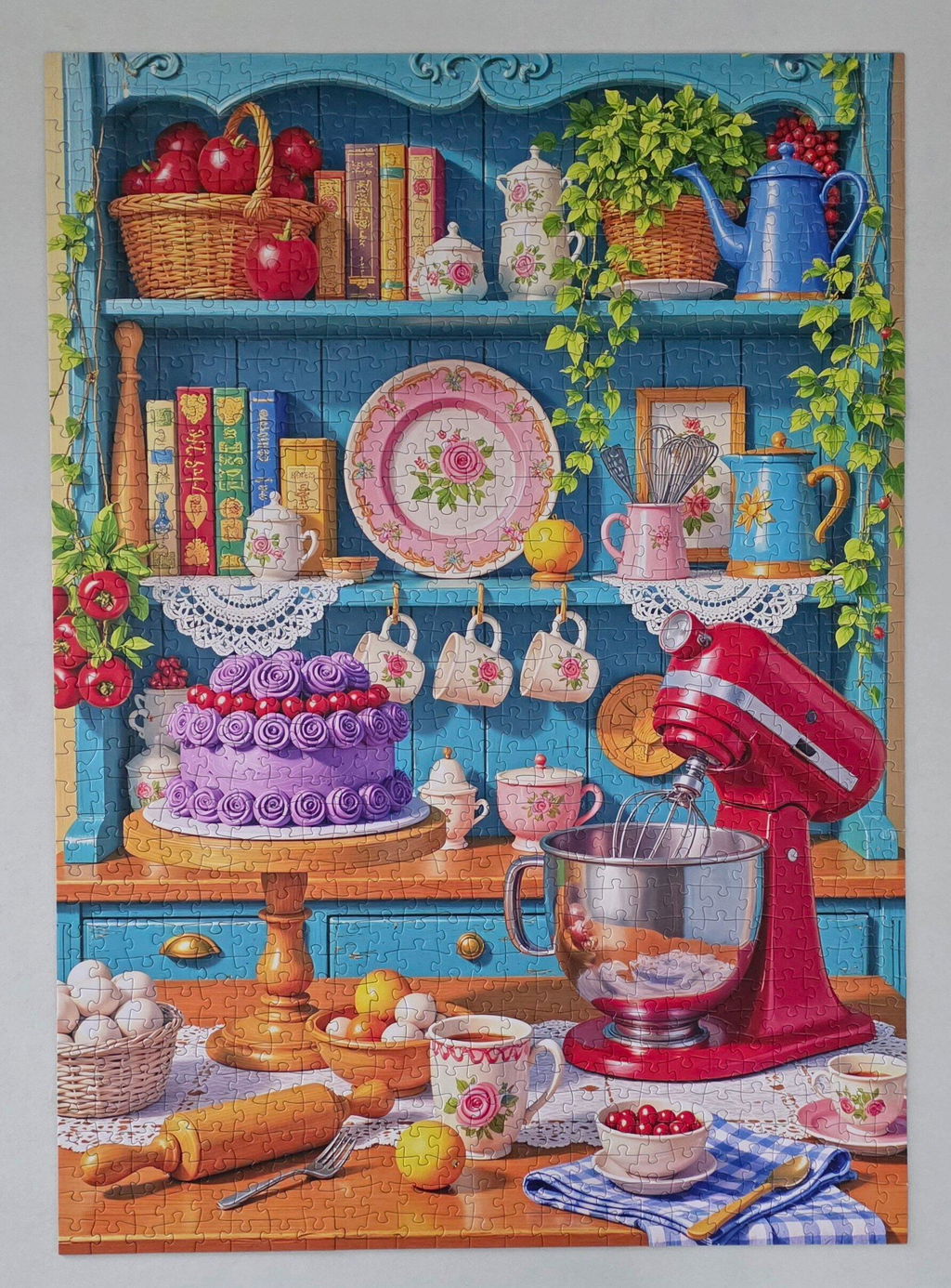 Vintage Floral Kitchen Bakery Delight Jigsaw Puzzle