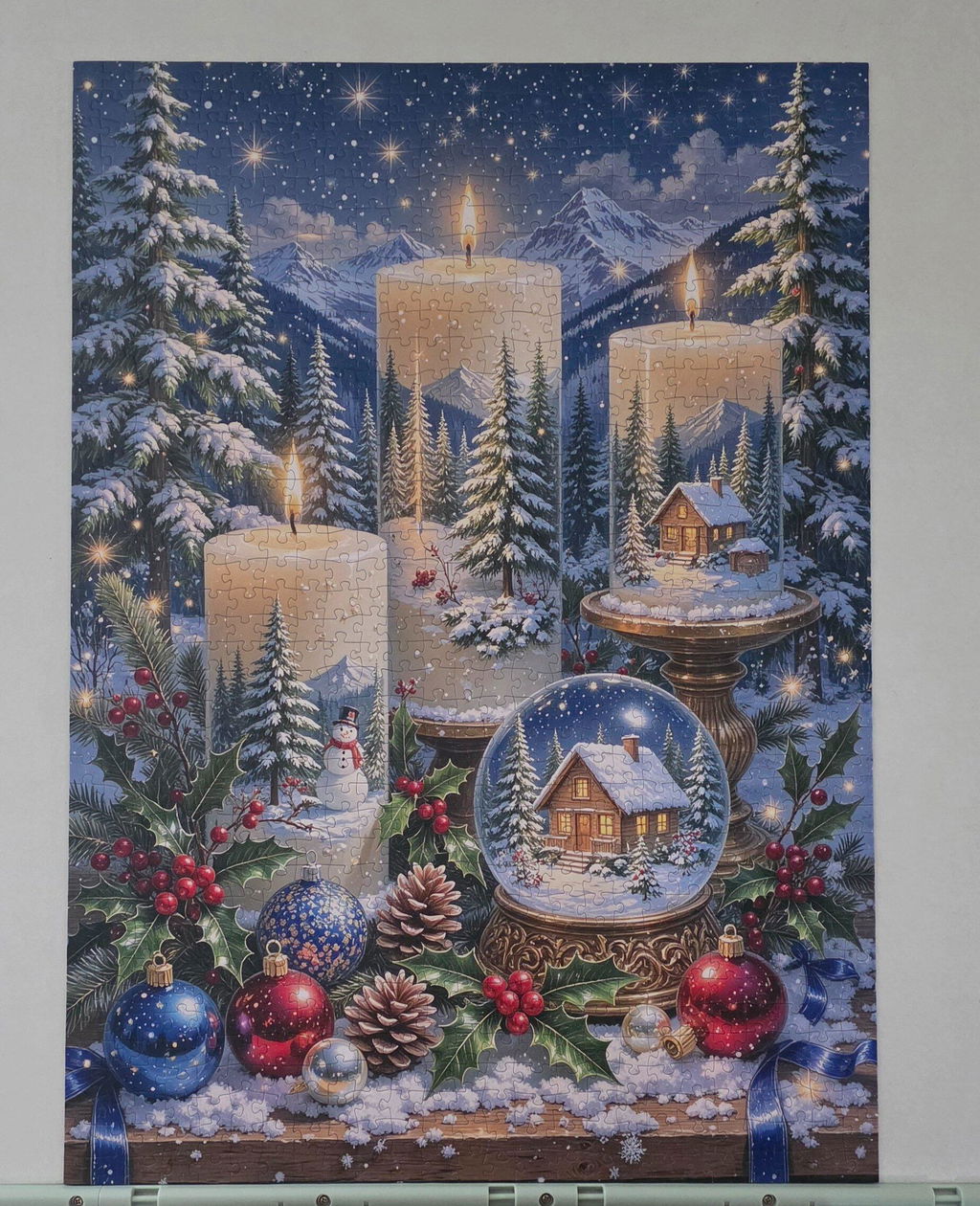 Cozy Christmas Candle Forest Jigsaw Puzzle