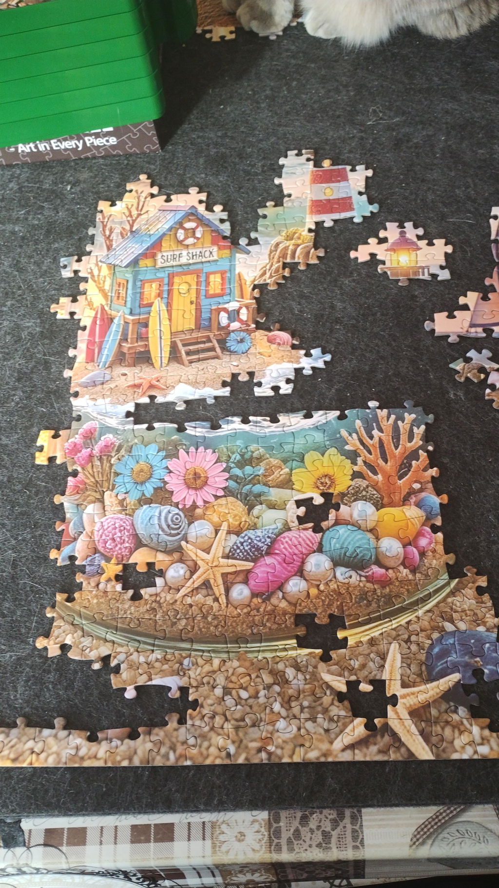 Sunset Lighthouse Bottle World Jigsaw Puzzle