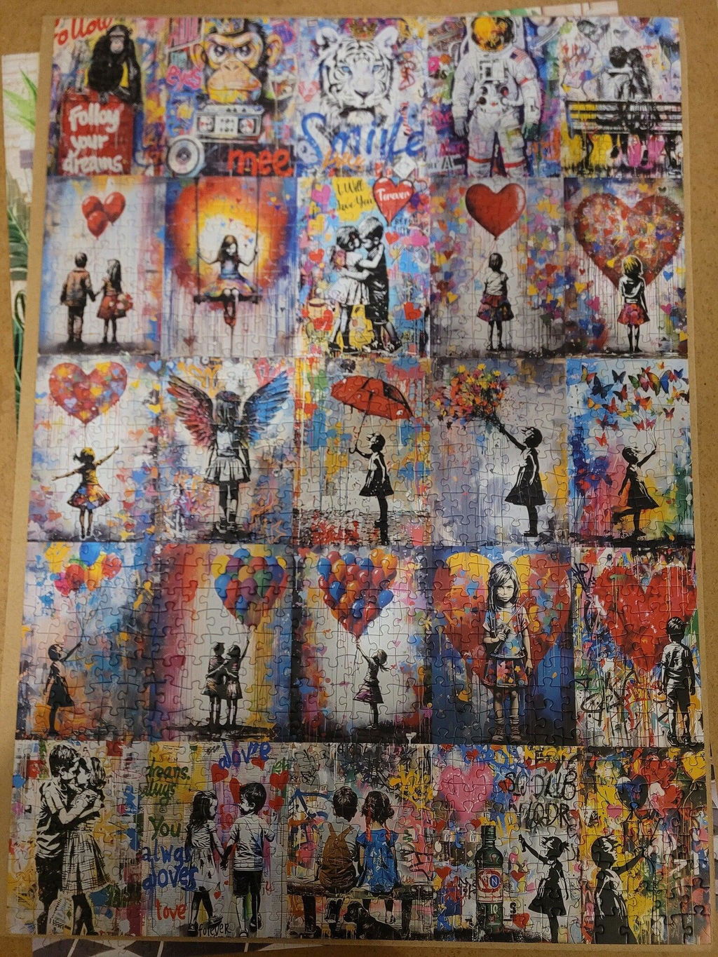 Graffiti-Inspired Heartwarming Jigsaw Puzzle