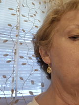 Delicate Filigree Leaf Drop Earrings – Lightweight and Elegant