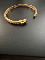 Delicate Filigree Bangle with Click-Top Clasp – Elegant Design from Istanbul – 5mm Width