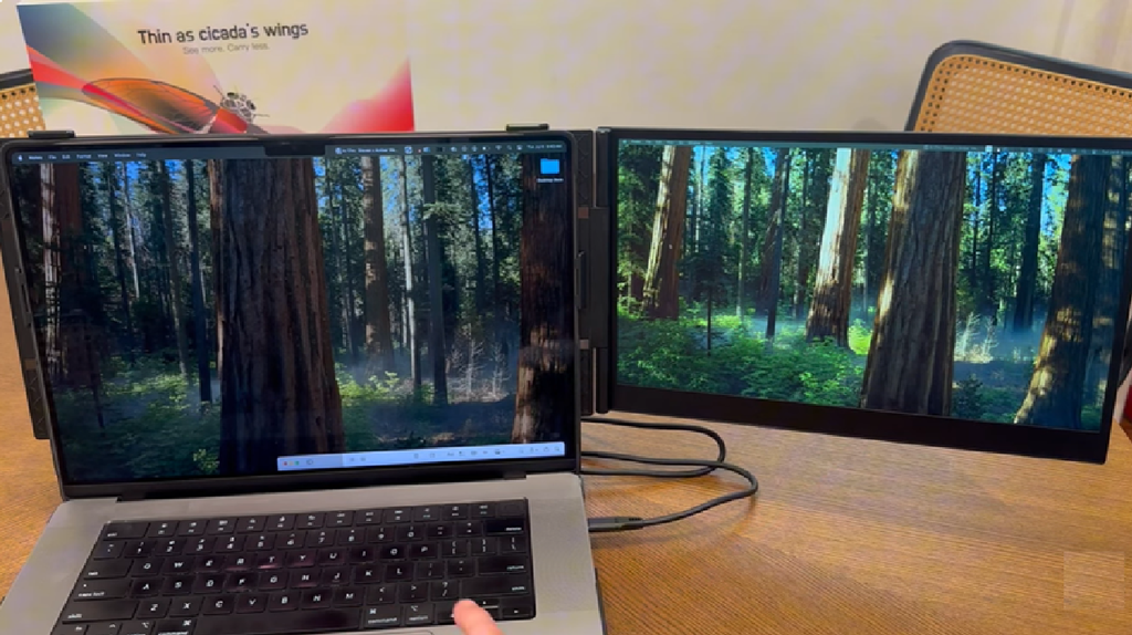 TUTT 14” Laptop Screen Extender | Ultra Thin Portable Monitor for Windows, Mac, USB-C & HDMI Devices, S8