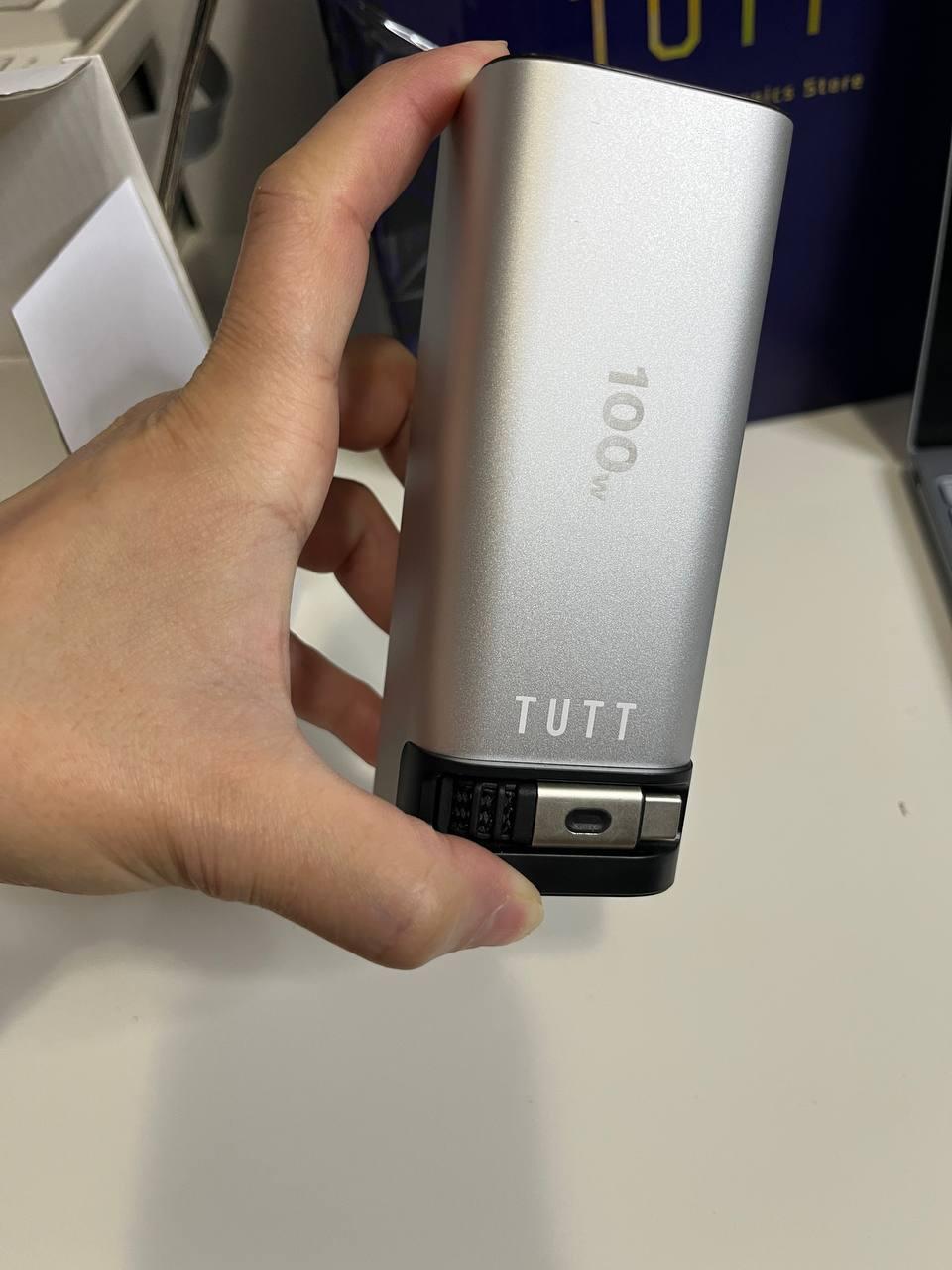 TUTT Monitor, Laptop Power Bank 100W 20,000mAh Retractable Cable LCD Display L1