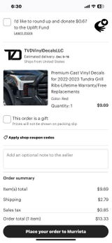 Etsy customer review photo