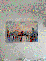 Two-City Skyline Canvas