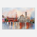 Two-City Skyline Canvas
