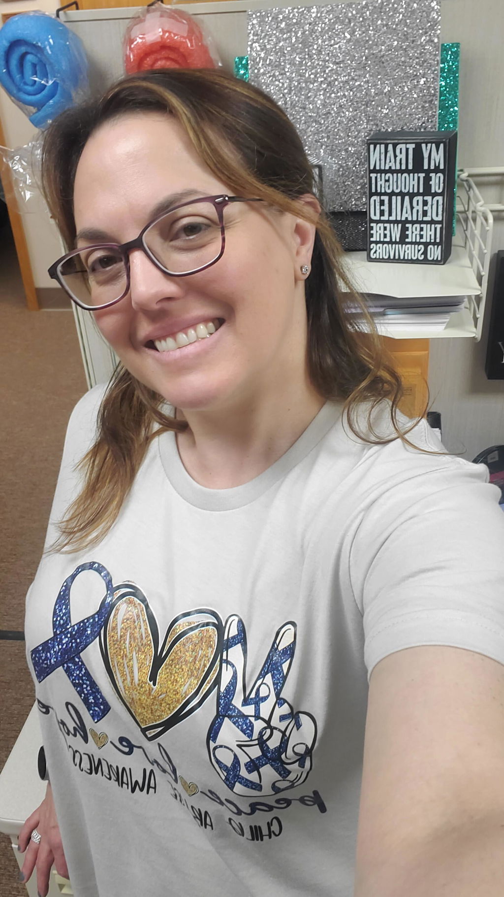 Peace Love Child Abuse Awareness Mystery T-shirt