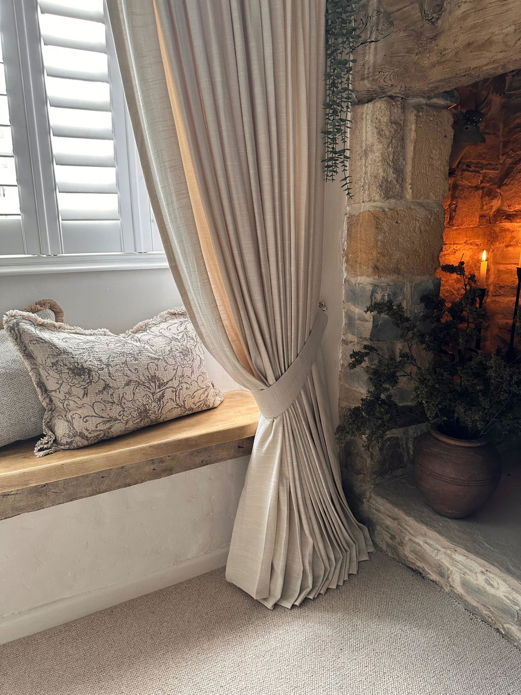 Jawara Luxury Linen Cotton Curtain Pleated