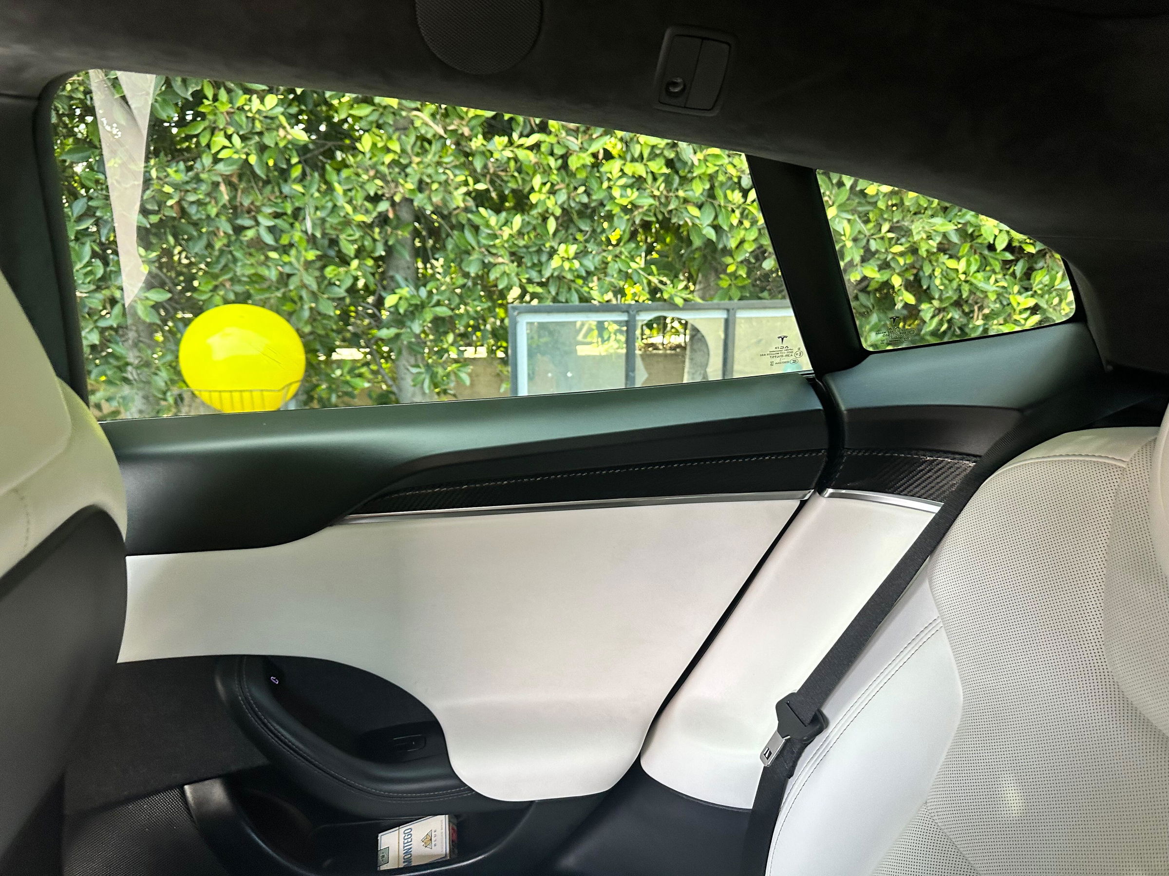 Interior Vinyl Wrap Kit | Plaid Style Black Carbon Fiber for Tesla Model S 2021-2026