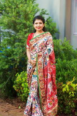 Multi colour traditional Patan Patola Pure Silk Saree