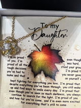 To My Beautiful Daughter Necklace, Necklace For My Daughter From Dad, Daughter Gifts From Mom And Dad