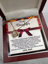Daughter Necklaces From Mom, Mom Daughter Gifts, To My Beautiful Daughter Necklace From Dad
