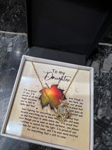 To My Beautiful Daughter Necklace, Necklace For My Daughter From Dad, Daughter Gifts From Mom And Dad