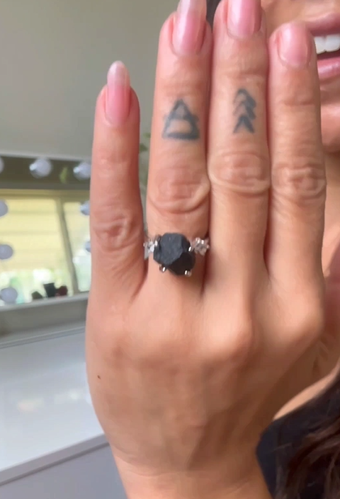 Raw Black Tourmaline Ring