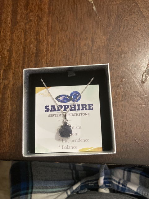 Raw Blue Sapphire Necklace