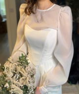 Modern Bridal Outfit Wedding Suit With Palazzo Pants And Sleeves Alex