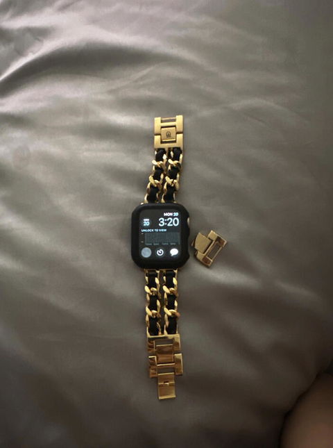 Apple Watch Bracelet Strap - Florence - Gold Black