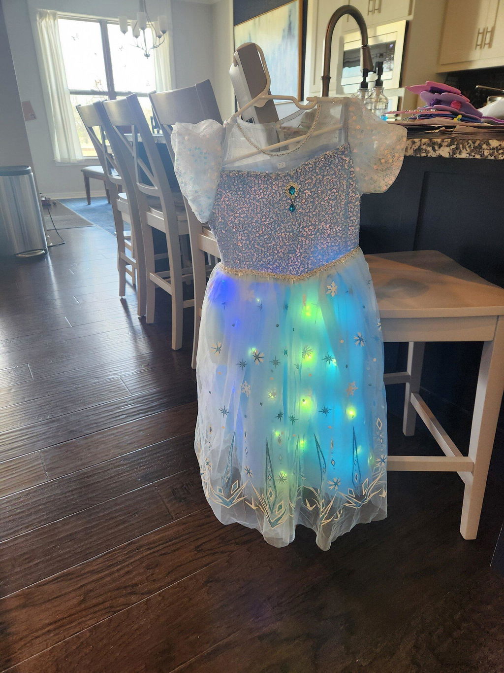 Light Up Dress Set for Girls – Blue LED Costume for Party Birthday Halloween And Dress Up