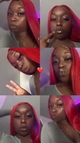 Glueless Wear Go Wig Red Color Straight Body Wave Pre Cut 6x5 HD Lace Closure Wig
