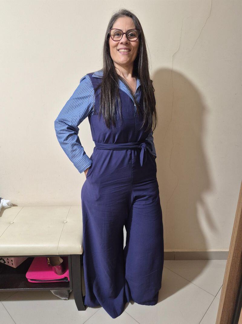 Macacão Pantalona Feminino Bella em Alfaiataria