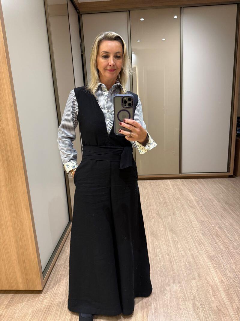 Macacão Pantalona Feminino Bella em Alfaiataria