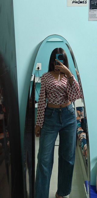 Customer photo of Padma Muslin Wrap Top
