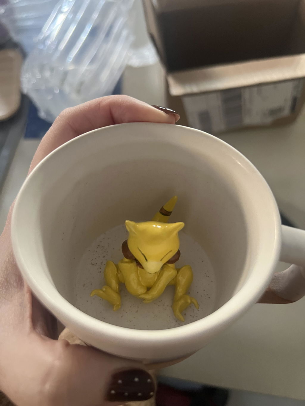 Handmade Pokémon-Inspired Ceramic Mug – Cute Anime Figurine Coffee Cup