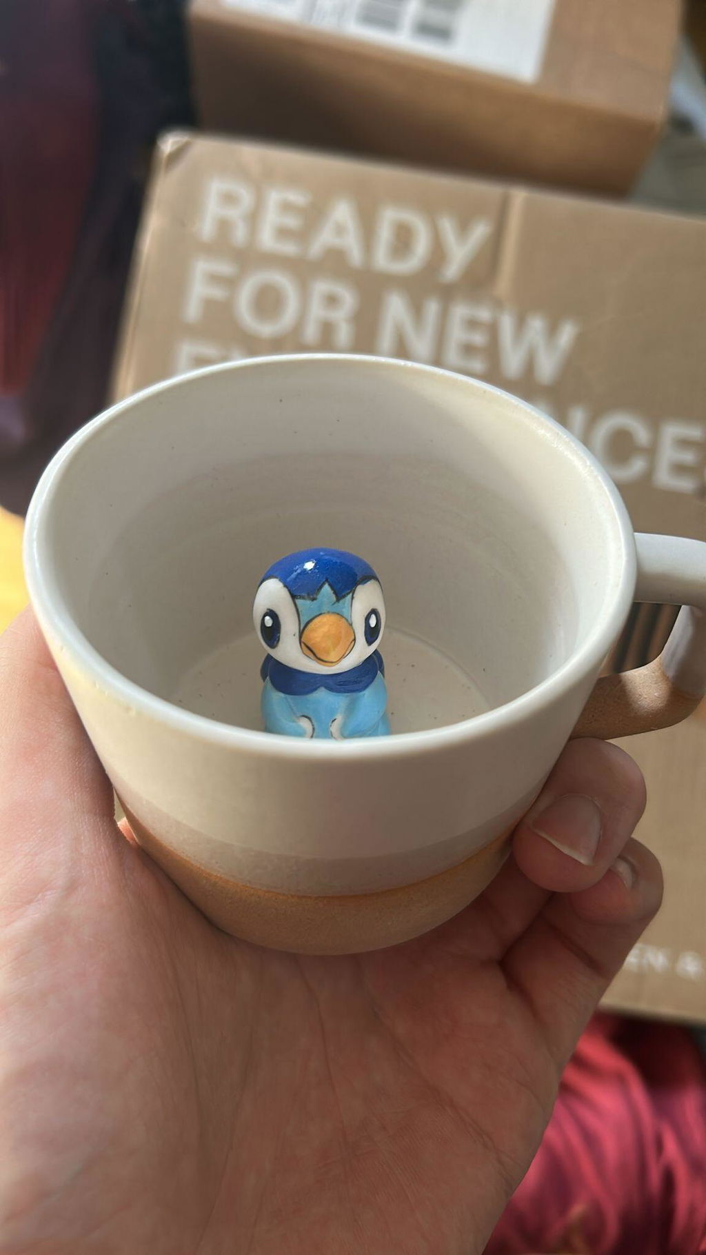 Handmade Pokémon-Inspired Ceramic Mug – Cute Anime Figurine Coffee Cup