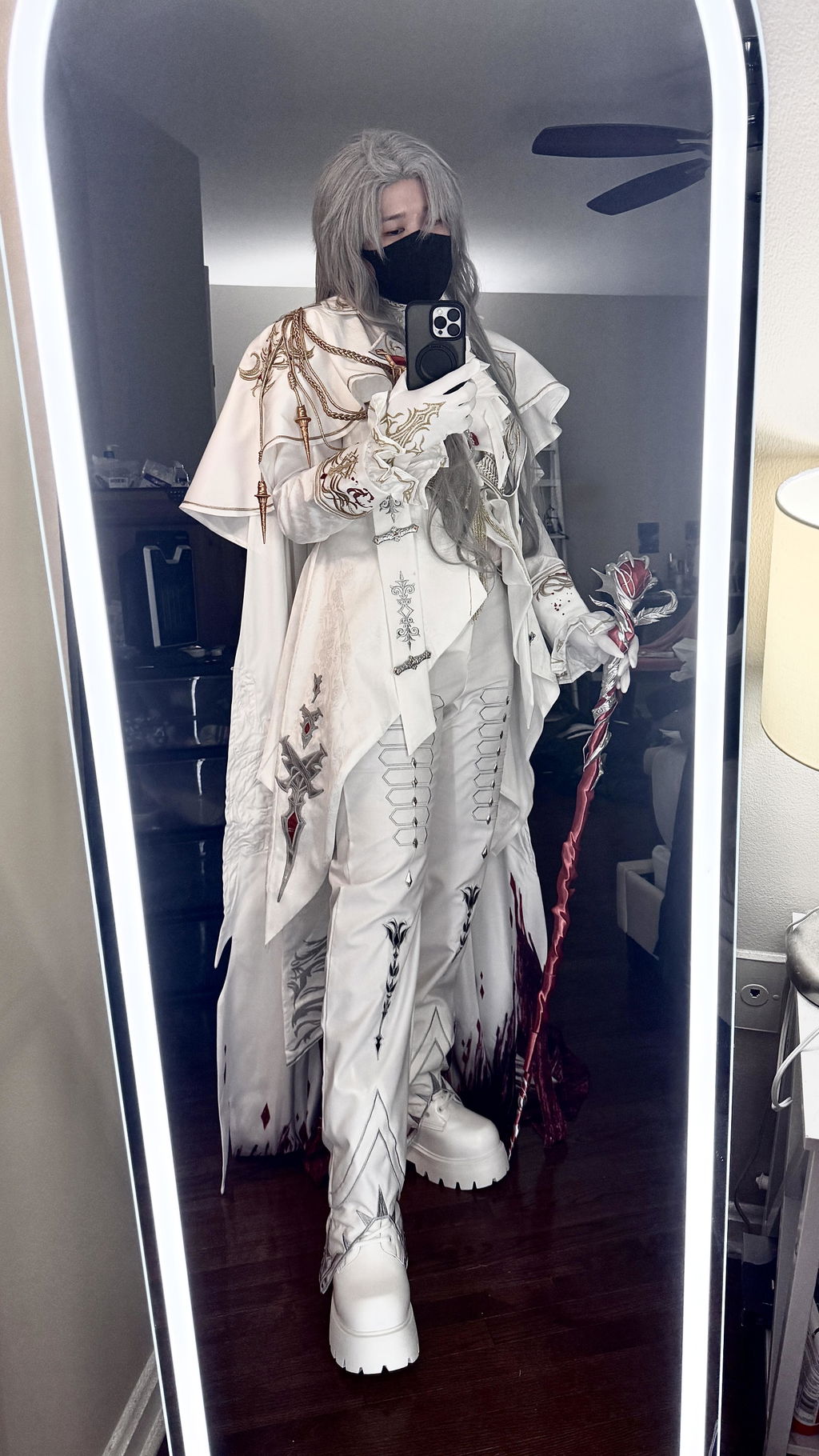 Uwowo Collab Series: Love and Deepspace Sylus Silverwing Fiend Cosplay Costume S-2XL