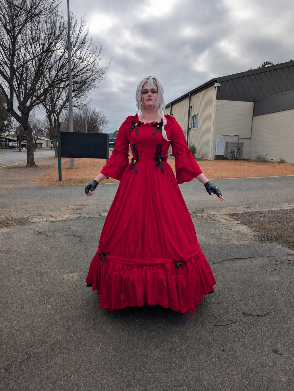 Uwowo Collab Series: Anime Scarlet El Vandimiona May I Ask for One Final Thing? Gown Cosplay Costume XS-3XL
