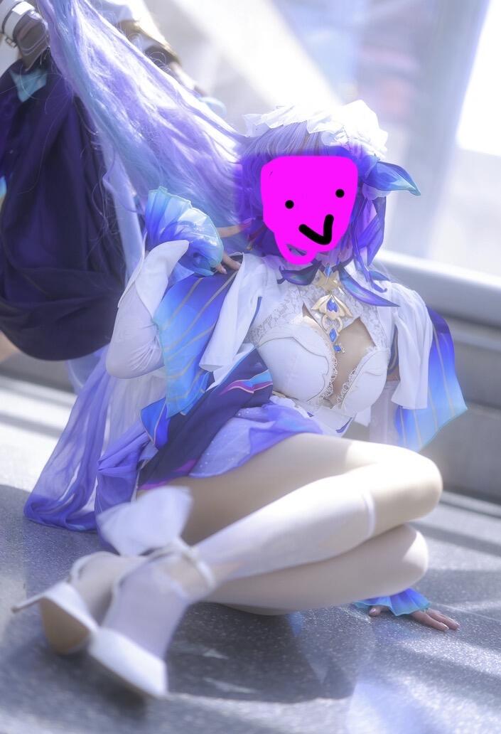 INSTOCK Uwowo Wuthering Waves Cantarella Jellyfish Cosplay  Wig Long Light Purple Hair