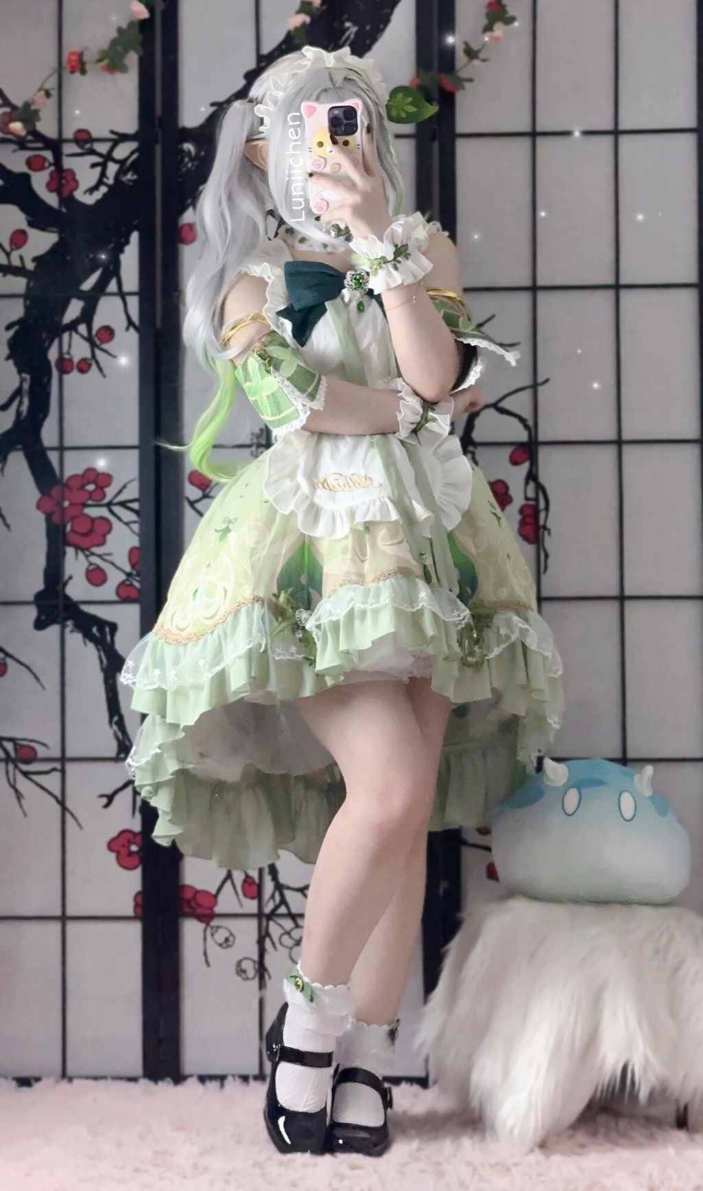 Uwowo Genshin Impact: Nahida Sumeru Dendro Archon God Loli Cosplay Wig Hahida Wig