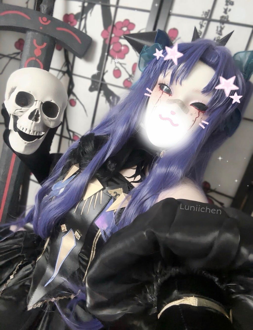 【Pre-sale】Uwowo Game Fate/Grand Order FGO Space Ereshkigal Beast Stage 2 Cosplay Wig Long Blue Hair