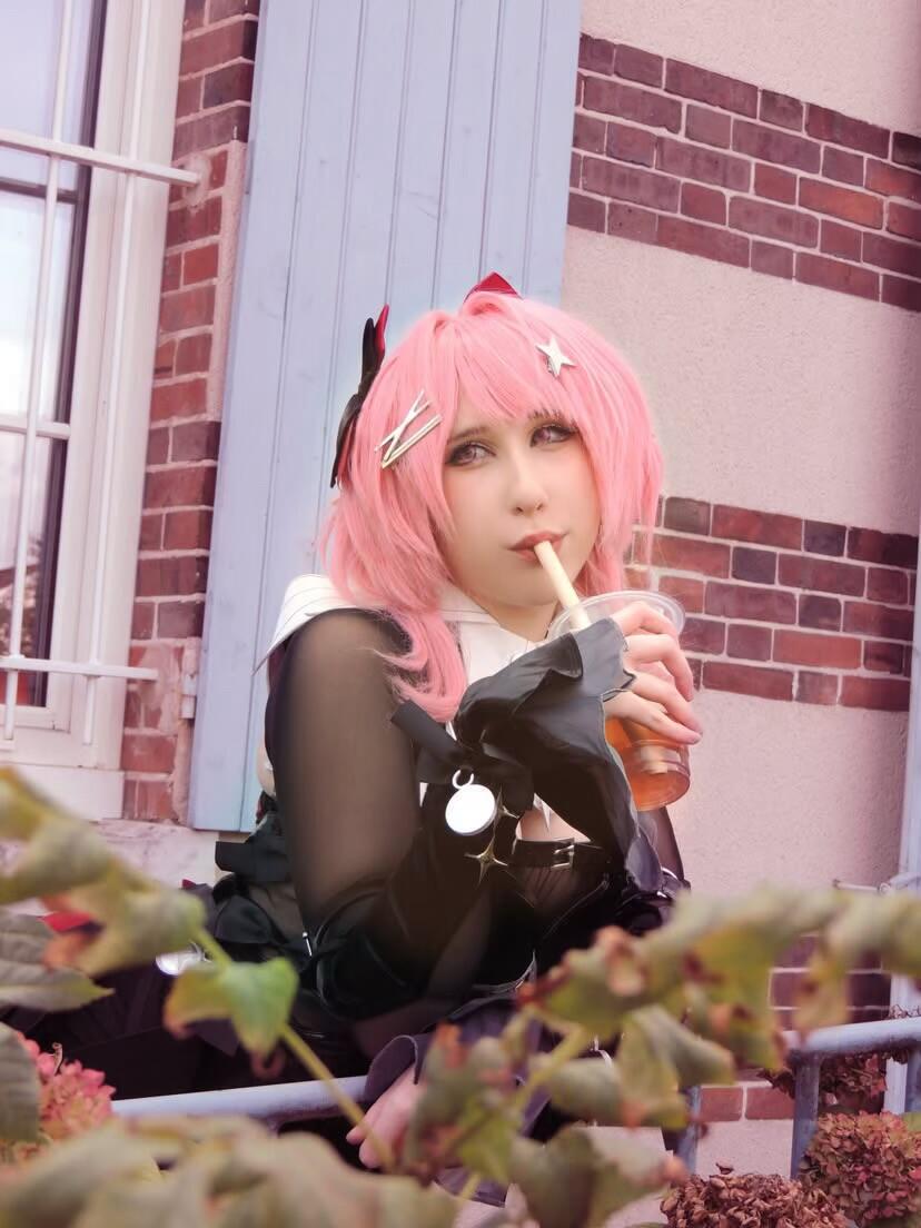 Uwowo Game Zenless Zone Zero Ramiel Cosplay Wig Short Pink Hair