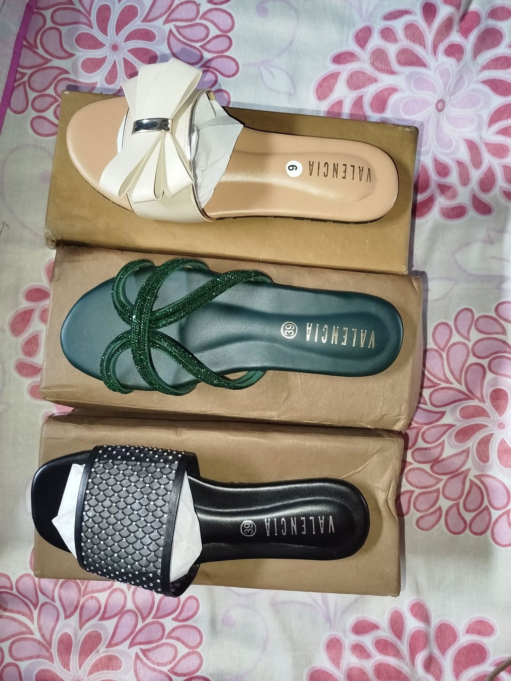 Emerald Rhinestone Slipper
